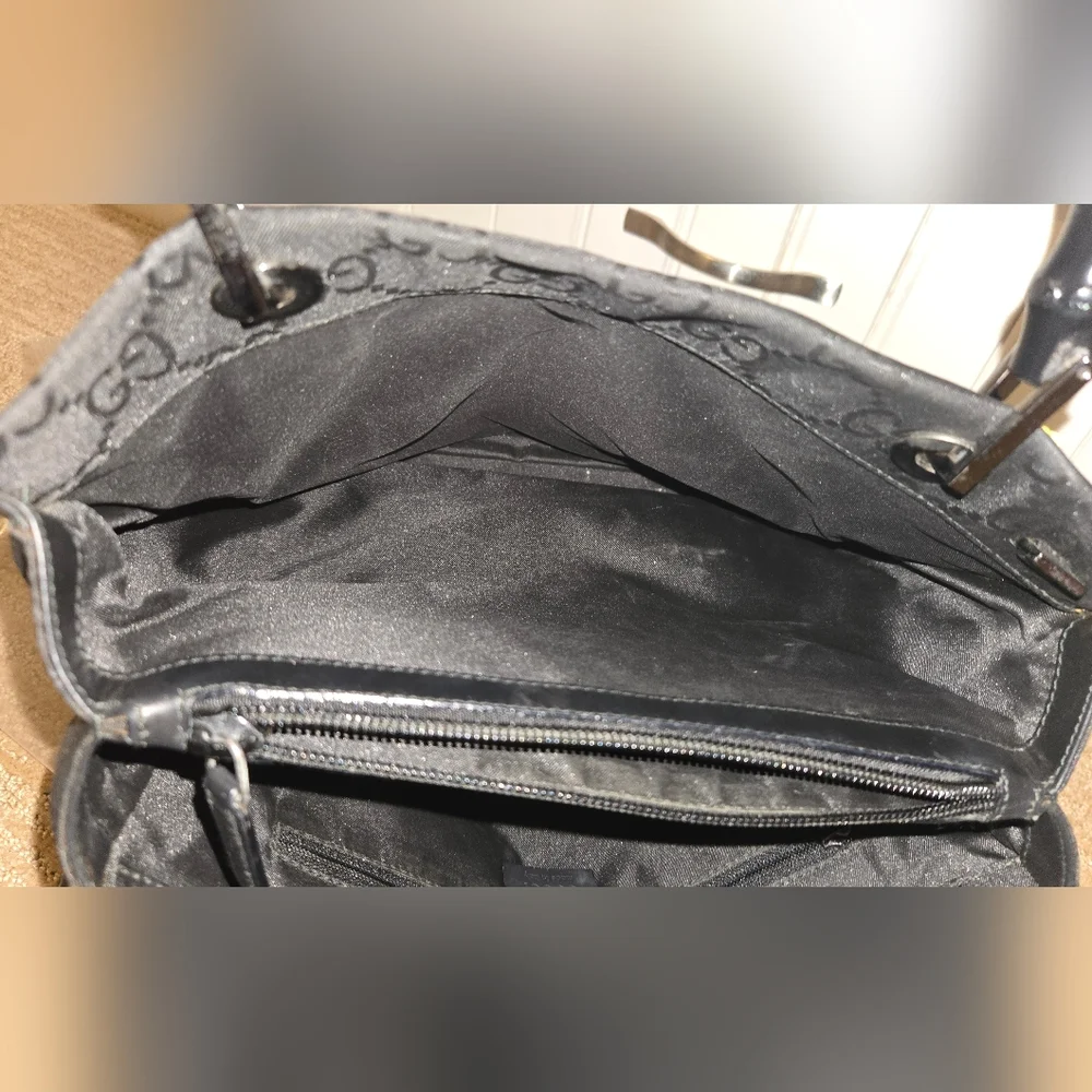 Gucci Bamboo Top Handle Tote – Black GG Canvas – Rare & Iconic - Picture 11 of 12